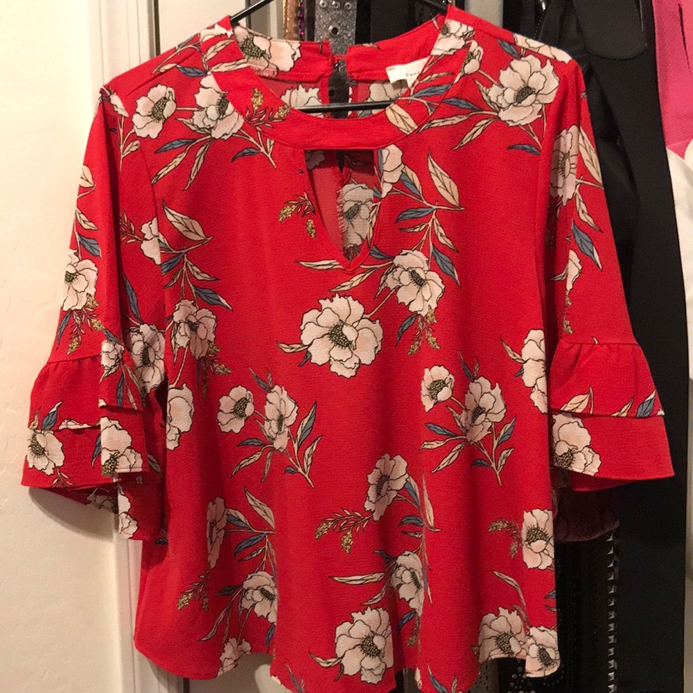 Red blouse